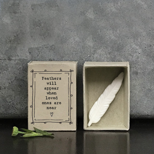 East Of India Matchbox - Feather