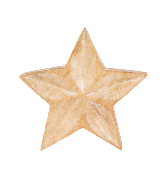 Sass & Belle Hand Carved Wooden Star Decoration