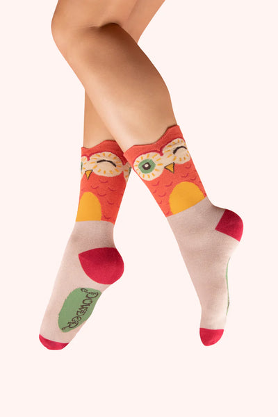 Powder Owl Character Ankle Socks