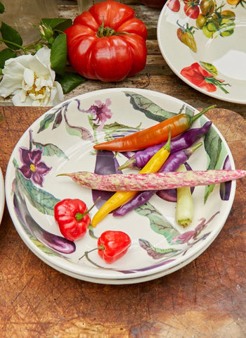 Emma Bridgewater Aubergine & Flowers Medium Pasta Bowl