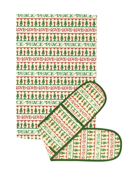 Emma Bridgewater Christmas Joy Double Oven Glove & Tea Towel Set