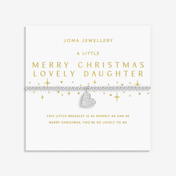 Joma Jewellery Christmas A Little 'Merry Christmas Lovely Daughter' Bracelet