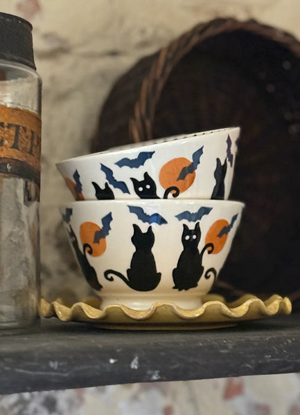 Emma Bridgewater The Wise Witches Black Cats Small Old Bowl