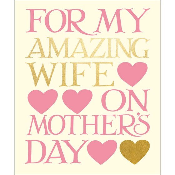 Emma Bridgewater Amazing Wife Mother's Day Card