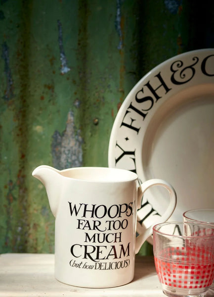 Emma Bridgewater Black Toast Cream Medium Straight Jug