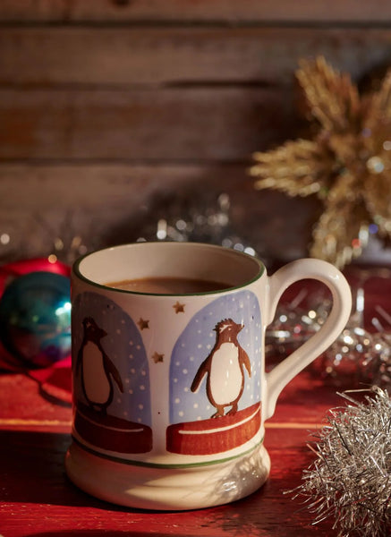 Emma Bridgewater Penguin Snow Globe 1/2 Pint Mug