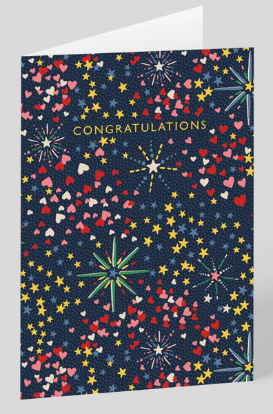 Cath Kidston Fireworks Congratulations Card