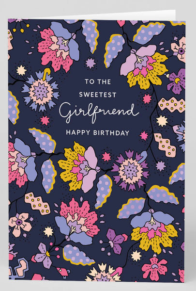 Cath Kidston Paisley Sweetest Girlfriend Birthday Card