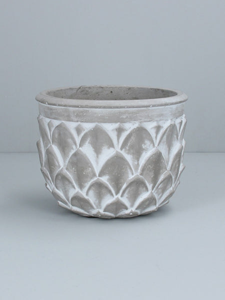 Gisela Graham Stone Effect Pot Cover - Artichoke