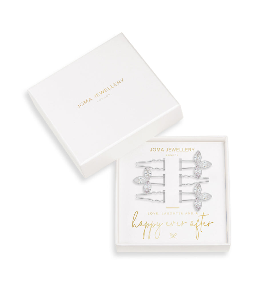 Joma Jewellery Happy Ever After Triple Leaf Hair Slides