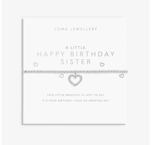 Joma Jewellery 'Happy Birthday Sister' A Little Bracelet
