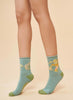 Powder Ladies Ankle Socks - Hummingbird Aqua