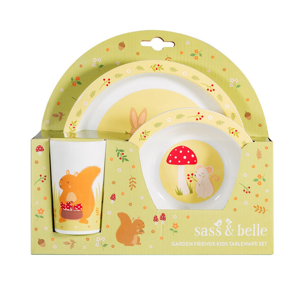 Sass & Belle Garden Friends Kids Tableware Set