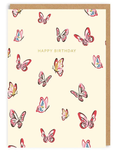 Cath Kidston Happy Birthday Butterflies Greeting Card