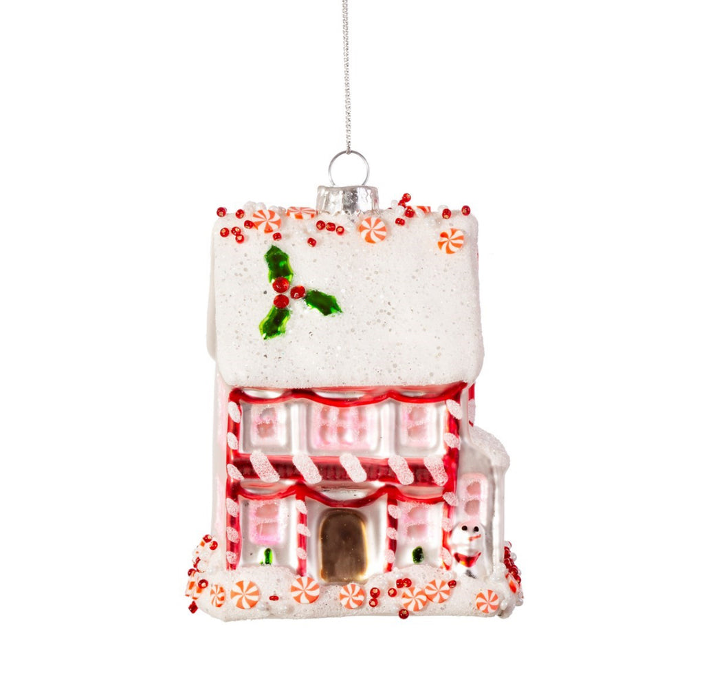 Sass & Belle Pink Fairytale Gingerbread House Shaped Bauble