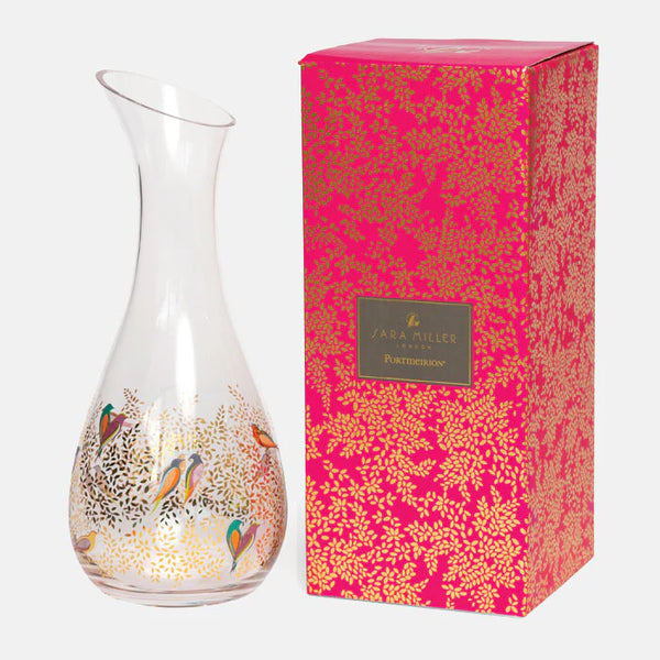 Sara Miller Gold Leaves & Birds Carafe