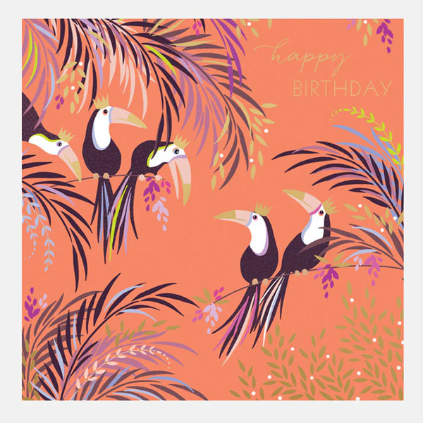 Sara Miller Toucans Happy Birthday Card