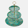 Sara Miller Green Birds 3 Tier Cake Stand