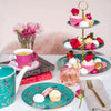 Sara Miller Green Birds 3 Tier Cake Stand