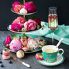Sara Miller Green Birds 3 Tier Cake Stand