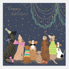 Sara Miller Party Dogs Happy Birthday Card