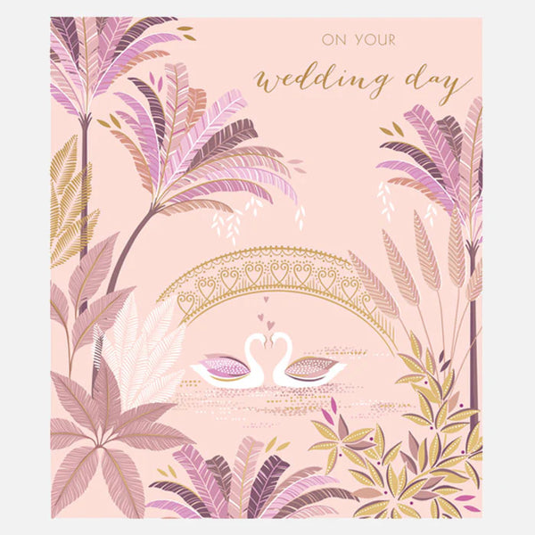 Sara Miller Swans Under Bridge Wedding Card
