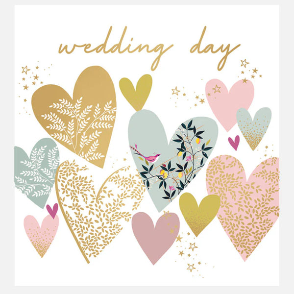 Sara Miller Collage Hearts Wedding Card
