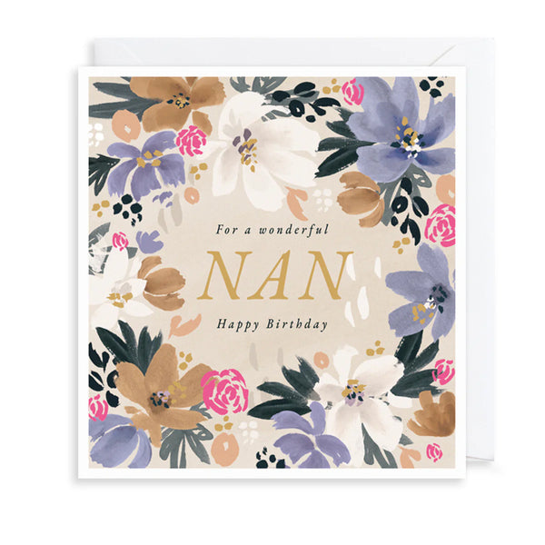 Wonderful Nan Happy Birthday Card