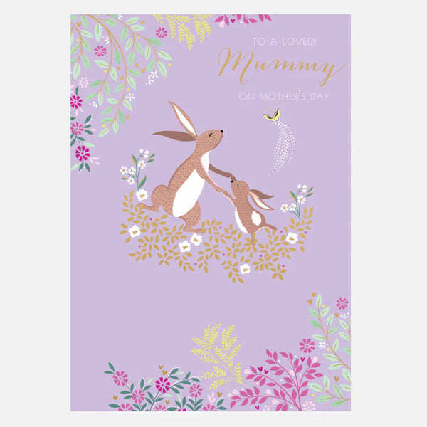 Sara Miller Dancing Rabbits Lovely Mummy Mother's Day Card