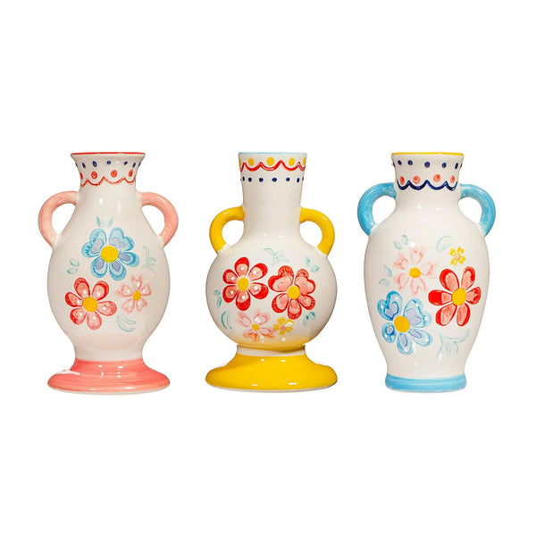 Sass & Belle Folk Floral Small Vase - Assorted