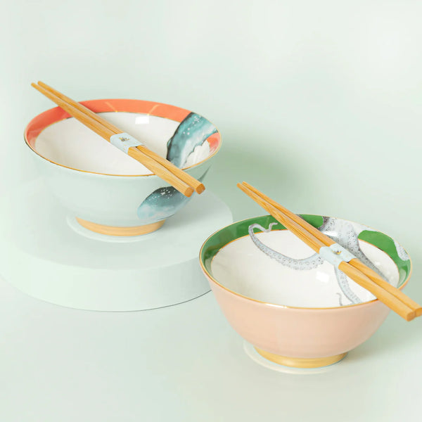 Yvonne Ellen Soup Bowls & Chopsticks (Set Of 2)