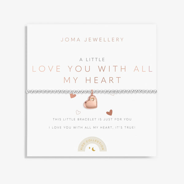 Joma Jewellery Kids' Confetti A Little 'Love You With All My Heart' Bracelet