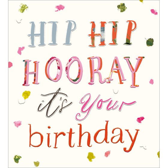 Hip Hip Hooray Birthday Card