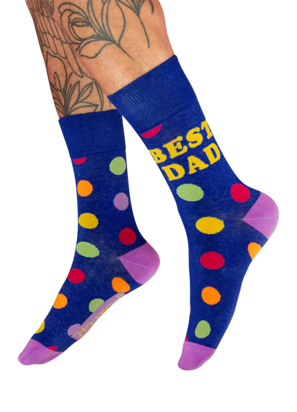 Powder Men's Best Dad Polka Socks