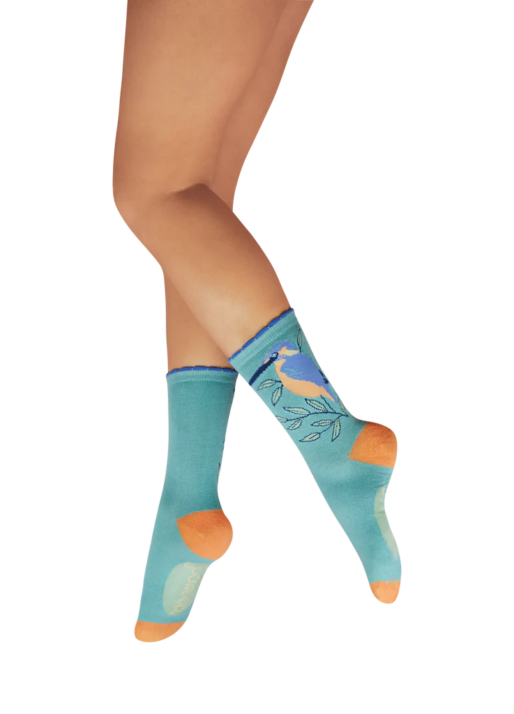 Powder Kingfisher Ankle Socks