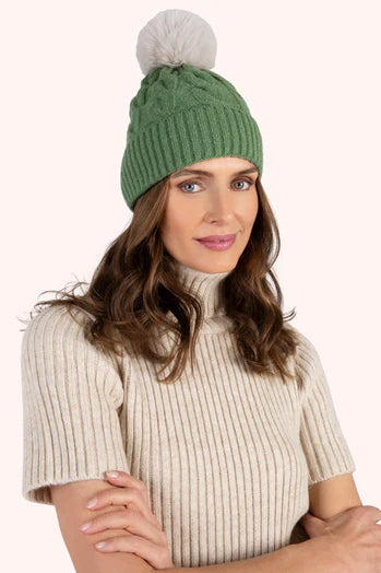 Powder Elise Bobble Hat - Sage