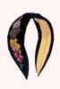 Powder Velvet Embroidered Headband - Midnight Posy