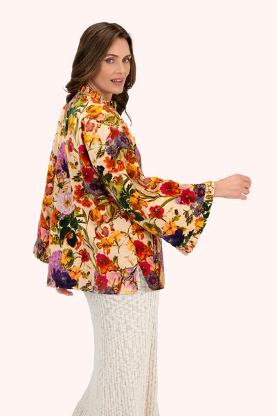 Powder Velvet Jacket - Cream Posy