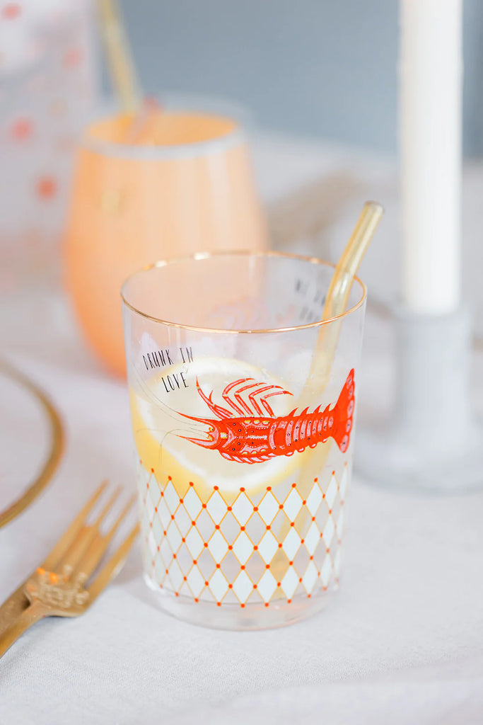 Yvonne Ellen Hi Ball Glass - Lobster