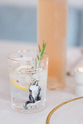 Yvonne Ellen Hi Ball Glass - Cat