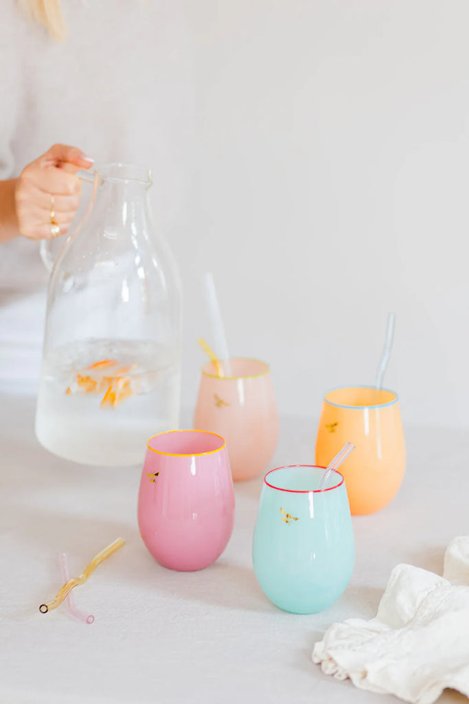 Yvonne Ellen Bee Glass Tumblers (Set Of 4)