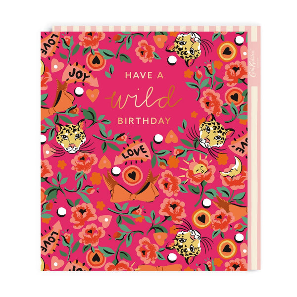 Cath Kidston Tiger Floral Large Birthday Card