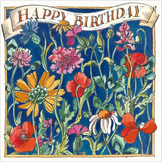 Matthew Rice Summer Blooms Happy Birthday Card