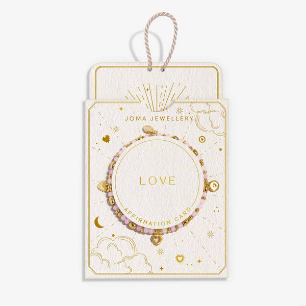 Joma Jewellery Affirmation Card 'Love' Bracelet
