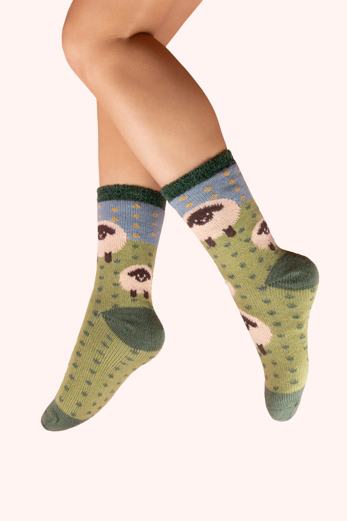 Powder Cosy Socks - Sheep