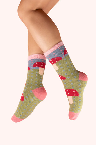 Powder Cosy Socks - Toadstool
