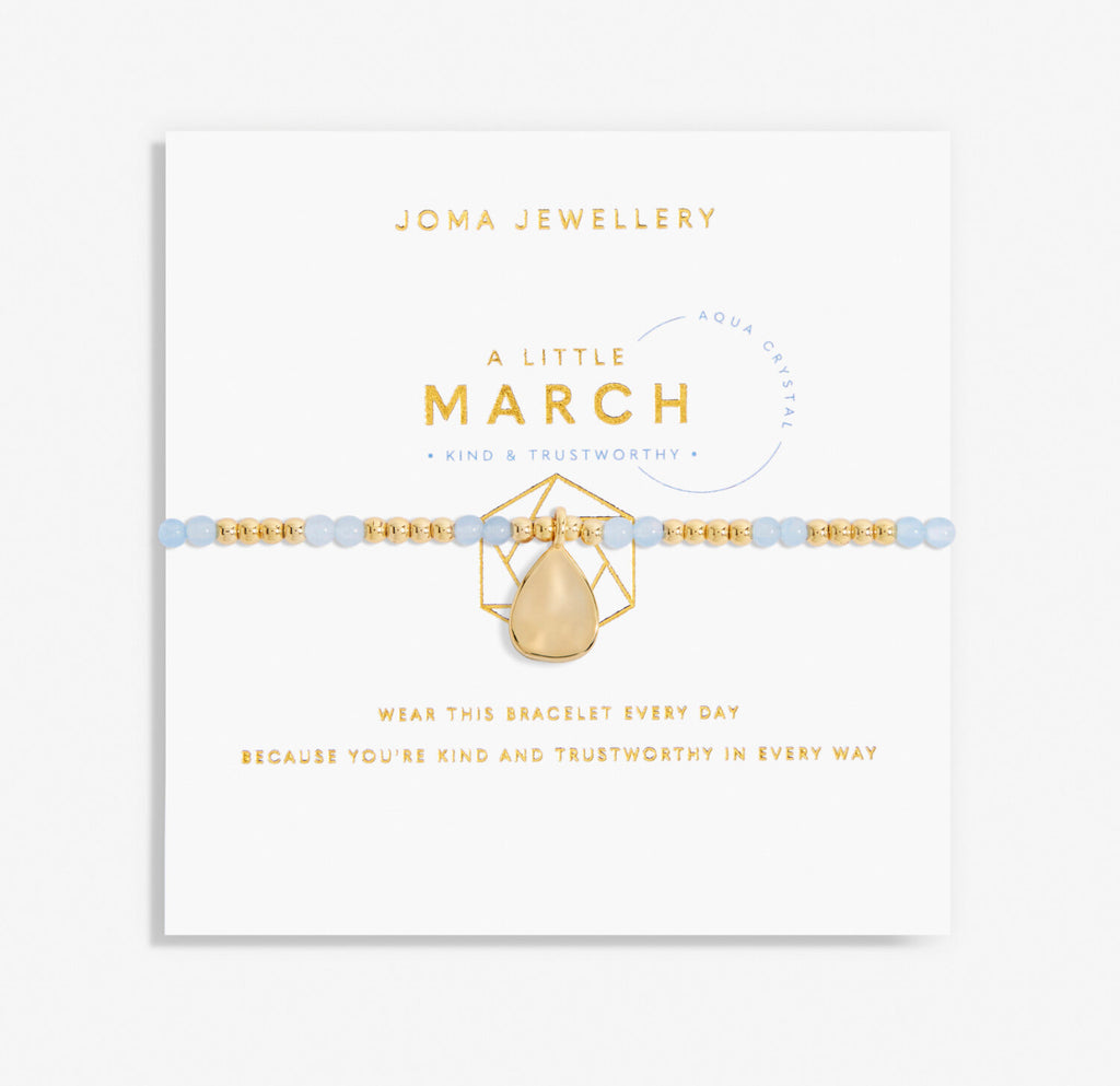 Joma Jewellery A Little Birthstone 'March' Gold Bracelet