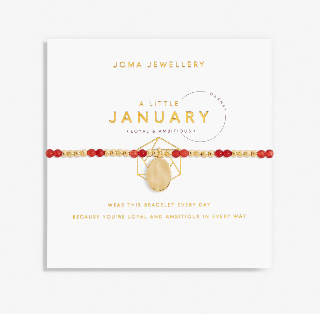 Joma Jewellery A Little Birthstone 'January' Gold Bracelet