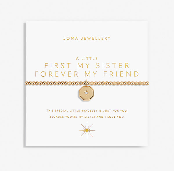 Joma Jewellery Gold A Little 'First My Sister Forever My Friend' Bracelet
