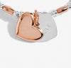 Joma Jewellery Lila Heart Silver And Rose Gold Bracelet